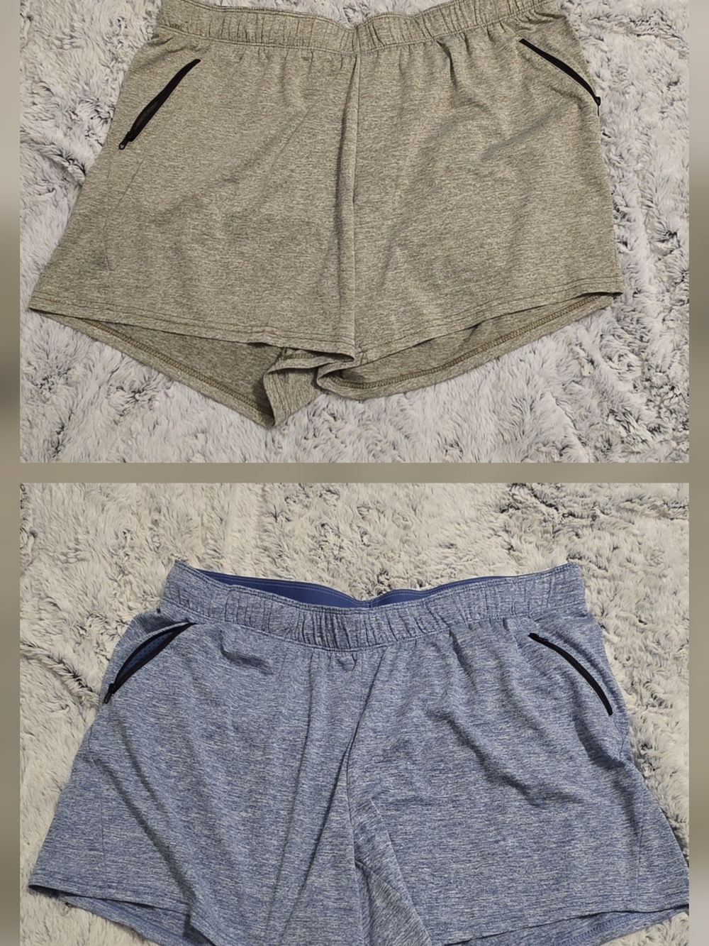 Liberty Women's Pro Heather Gray and Heather Blue Athletic Shorts Set